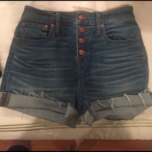 NEW: Madewell High-Waisted Denim Shorts 26