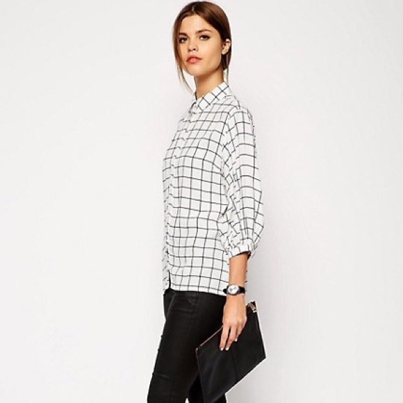 ASOS Blouse in Grid Print - Picture 3 of 4