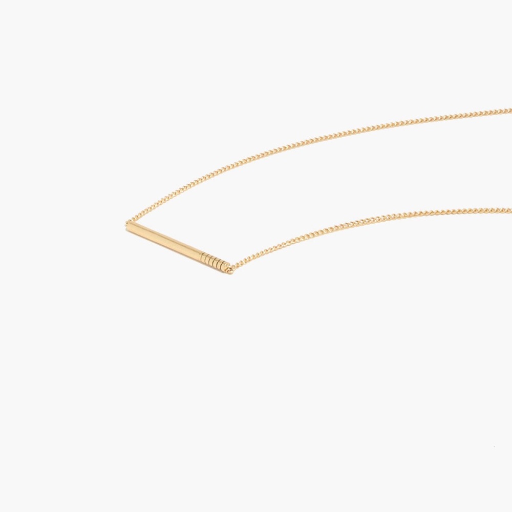 Madewell Etched Bar Necklace