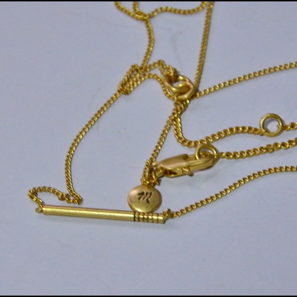 Madewell Etched Bar Necklace - Picture 3 of 3
