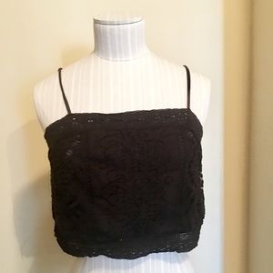 American Eagle Lace Embroidered Crop Top