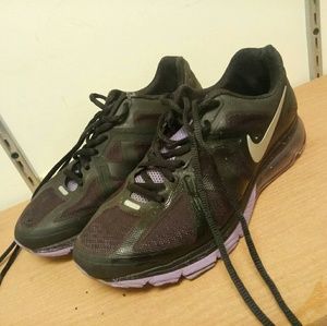 Nike black and purple air max