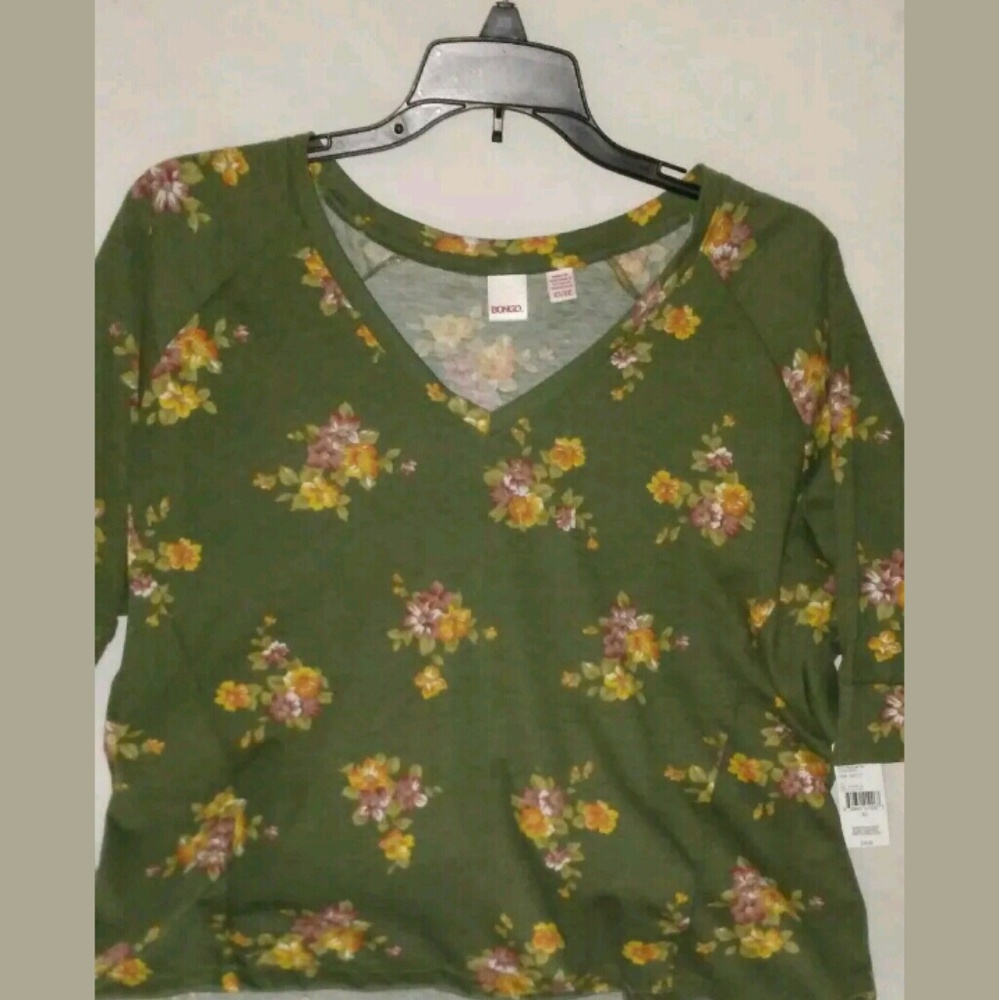 🆕 BONGO Boxy Raglan Tee Lichen Green