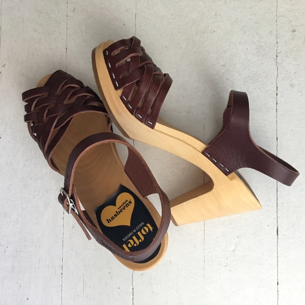 Swedish Hasbeens Braided Sky High Heel