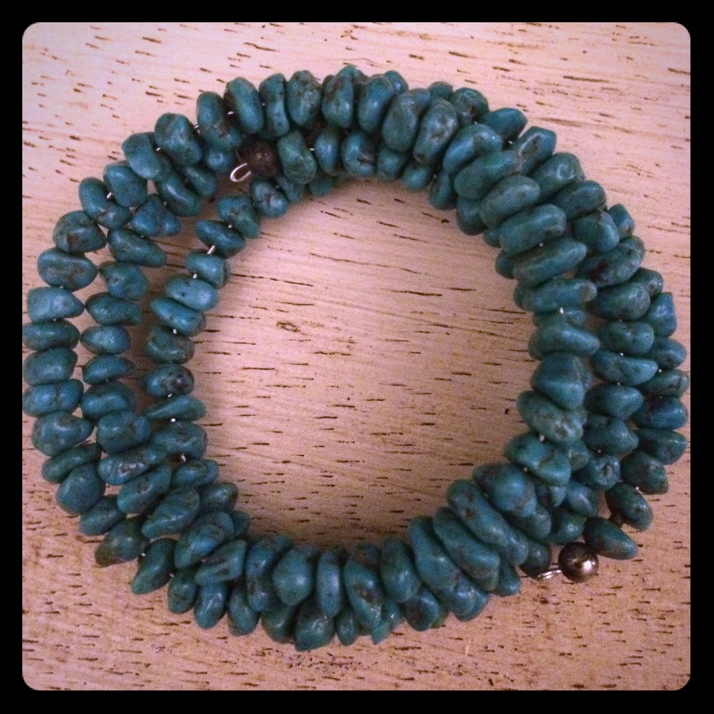 Turquoise beaded wrap around bracelet