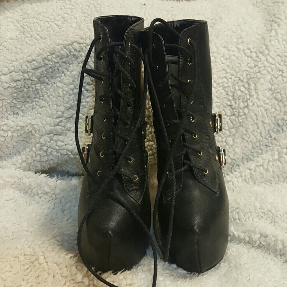 Ankle booties heels