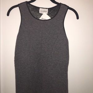 Sleeveless Gray & Black Shirt