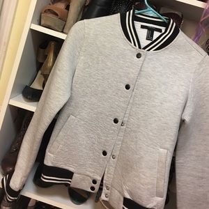Grey letterman style jacket
