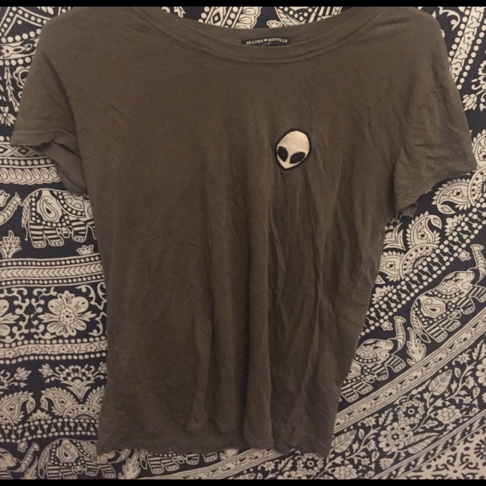 green alien brandy melville shirt