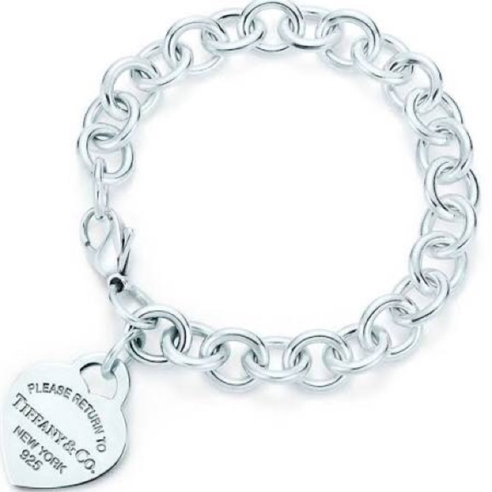 Tiffany & Co XL Heart Tag Charm Bracelet