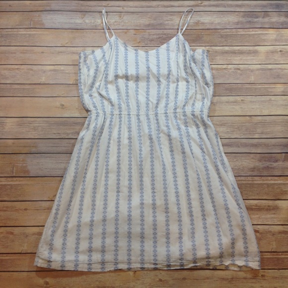 J. Crew Dresses & Skirts - J Crew Blue & White Lined Spaghetti Strap Dress