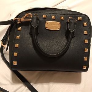 Michael Kors mini black and gold studded purse
