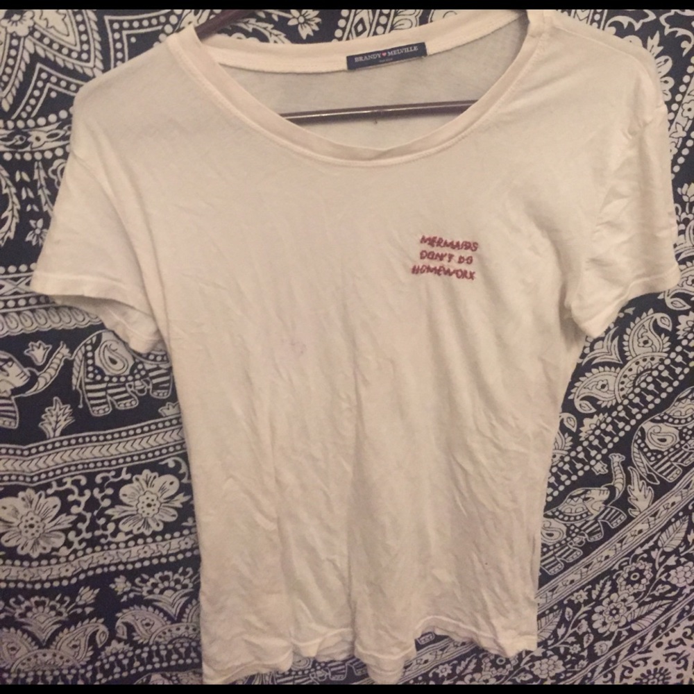 white shirt with red embroidery