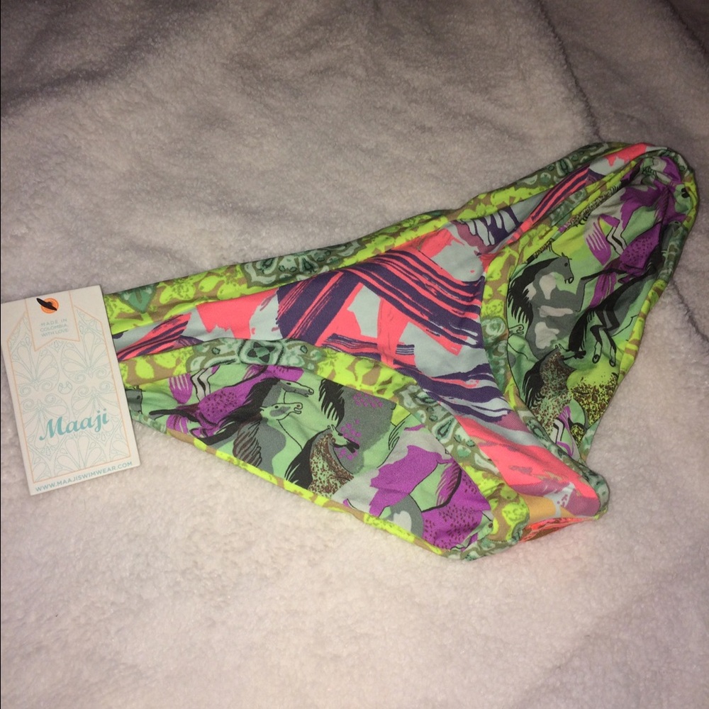 Maaji reversible yellow patterned bottoms