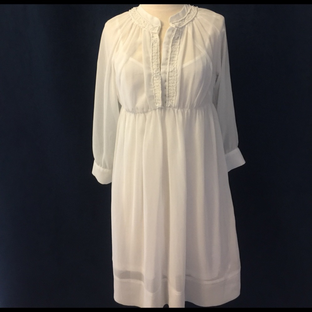 White sheer dress
