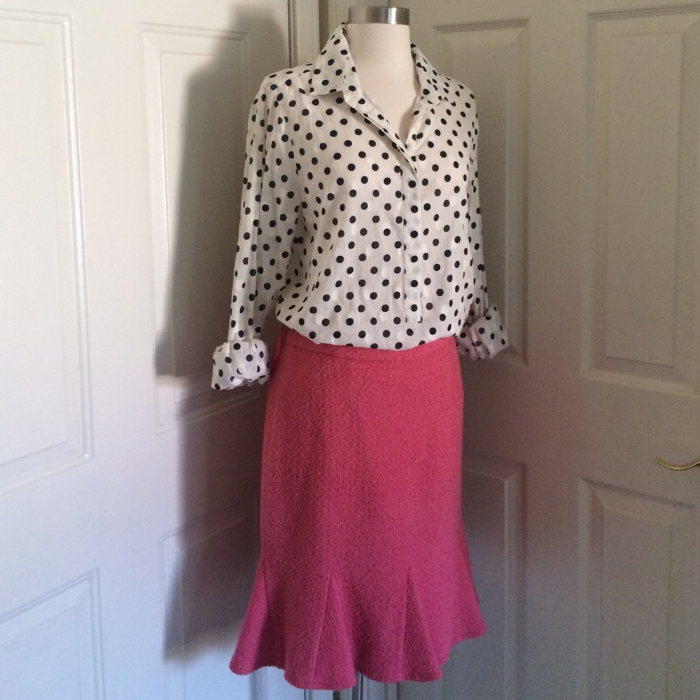 Vintage Pink Wool Skirt