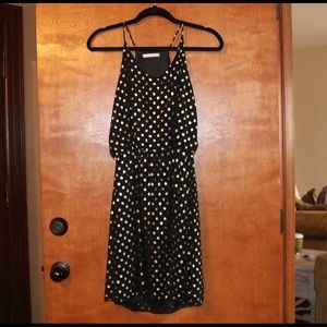 Black and Gold/Silver Polka Dot Dress