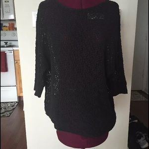 Eileen fisher small navy asymmetrical sweater