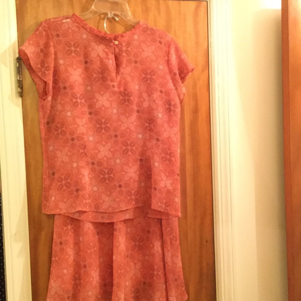 Covington skirt and top orange. Summer set. 12