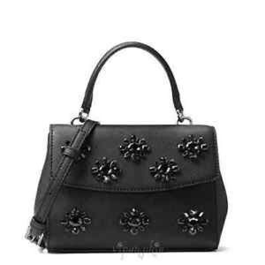 Michael Kors Ava Saffiano Leather Jewel Crystal