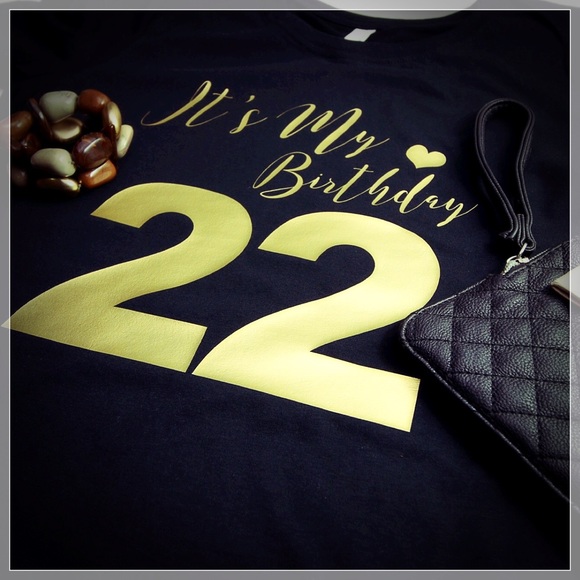 NWOT Personalized Age It's My Birthday Gold Vinl - Picture 1 of 2