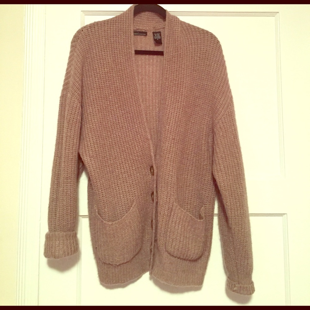 Oversized Sweater Cardigan with Front Pockets