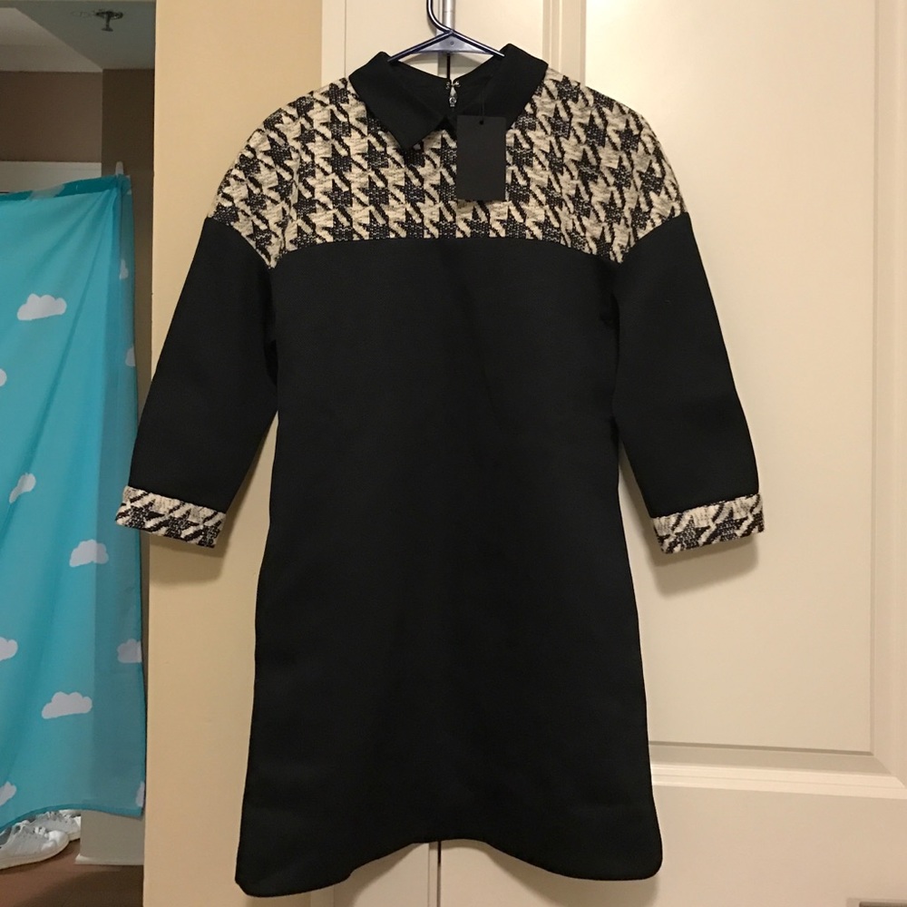 Black tunic dress with plover case