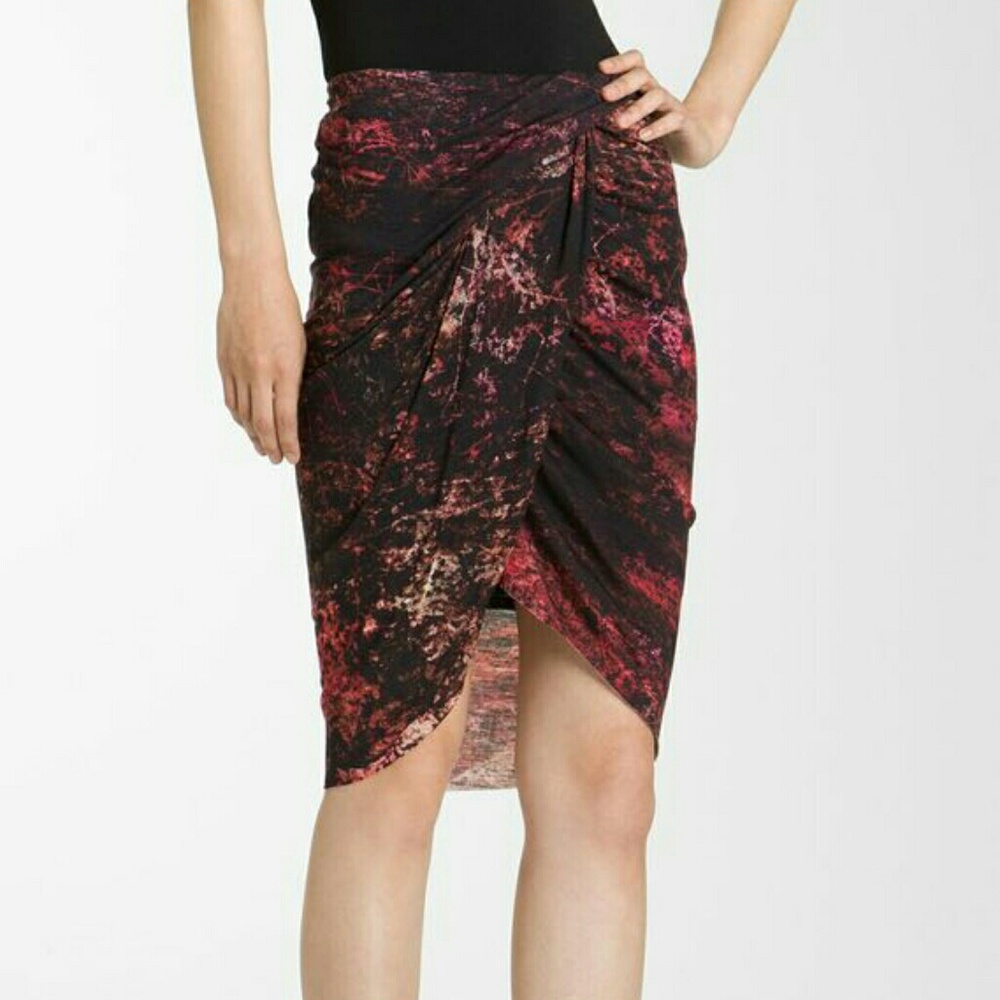 Helmut Lang Midnight Floral mini wrap skirt