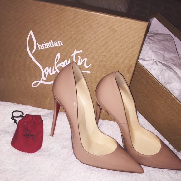 Christian Louboutin Shoes - Christian Louboutin So Kate 120 Patent Nude Heel