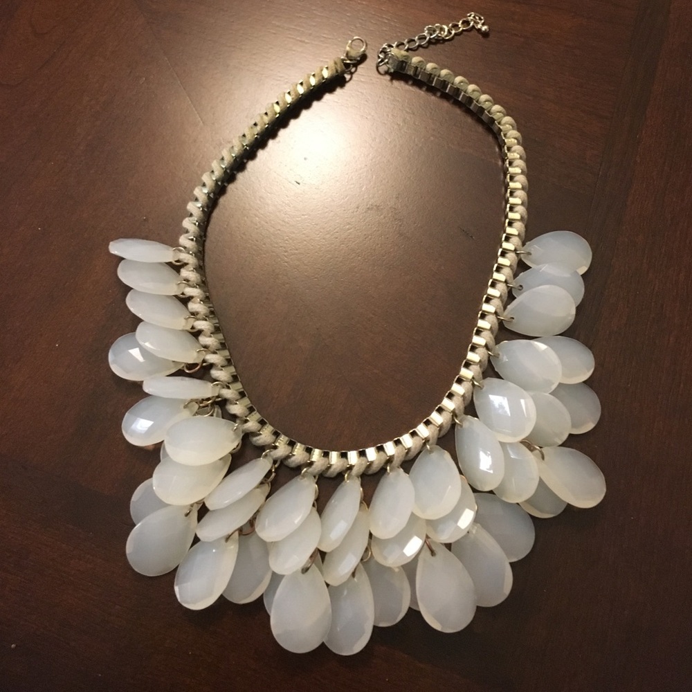 White stone necklace