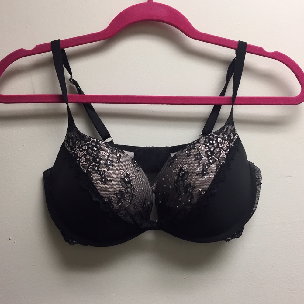 Victoria Secret rhinestoned Demi-bust bra