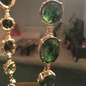 Dark green stone necklace