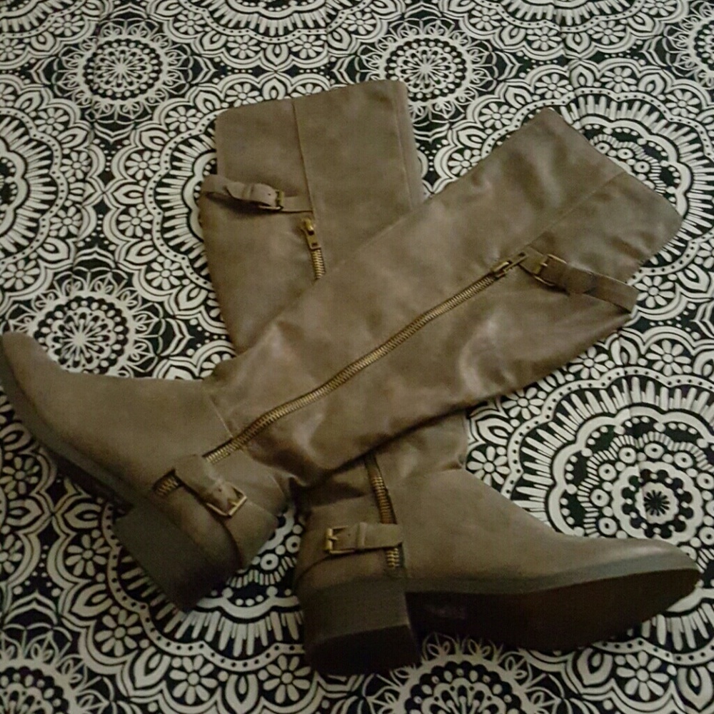 Taupe Riding Boots