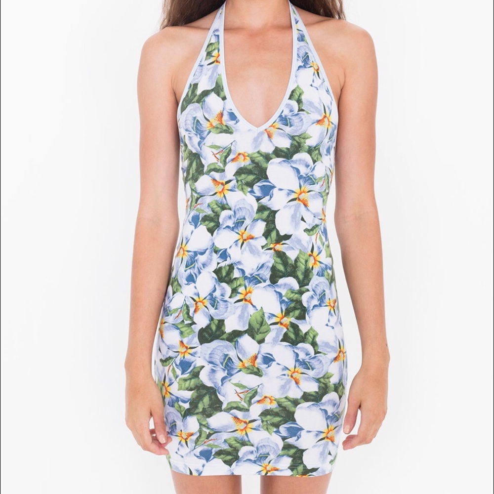 Floral Halter Dress American Apparel