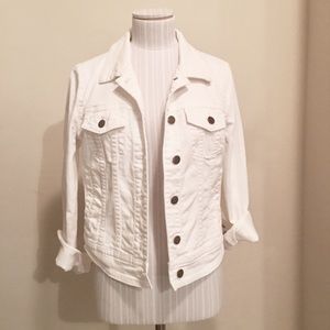 J. Crew White Denim Jacket