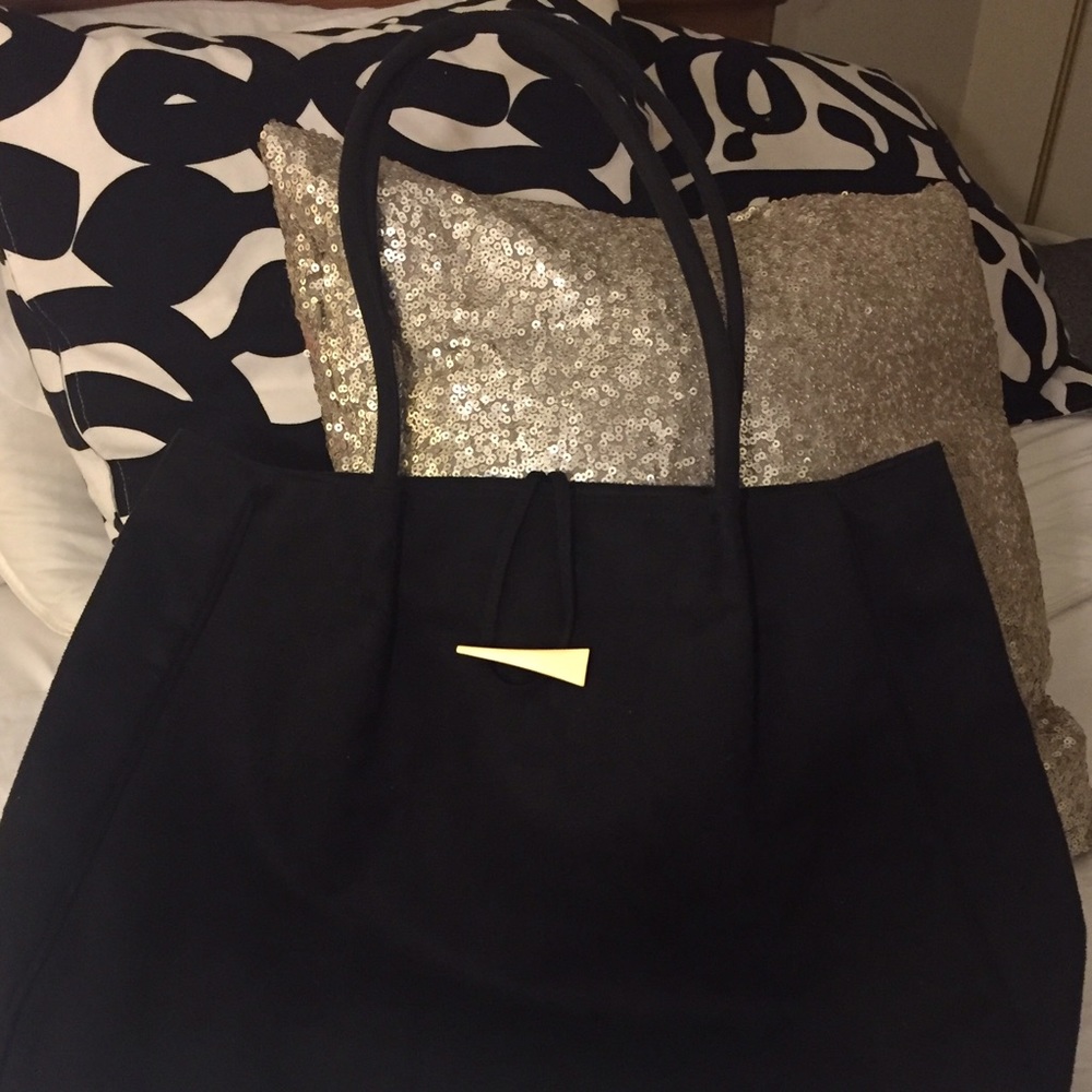 Donna Karan suede black purse