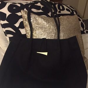 Donna Karan suede black purse