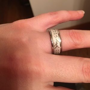 Stainless Steel Classic Love Engrave Ring.