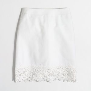 Brand New J. Crew Lace-trim skirt
