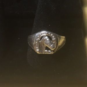 Vintage Sterling Silver Lucky Horse Shoe Ring