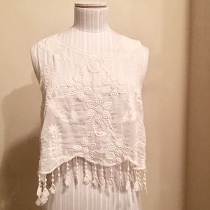 Acemi Embroidered Crop Blouse