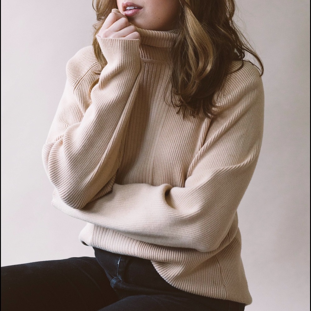 Tan Vintage Turtleneck