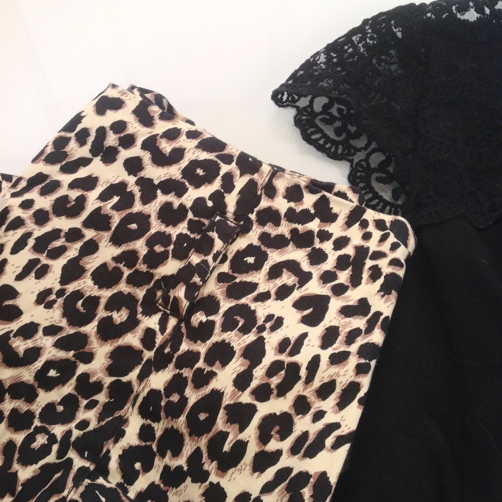 Foever 21 leopard print pencil skirt