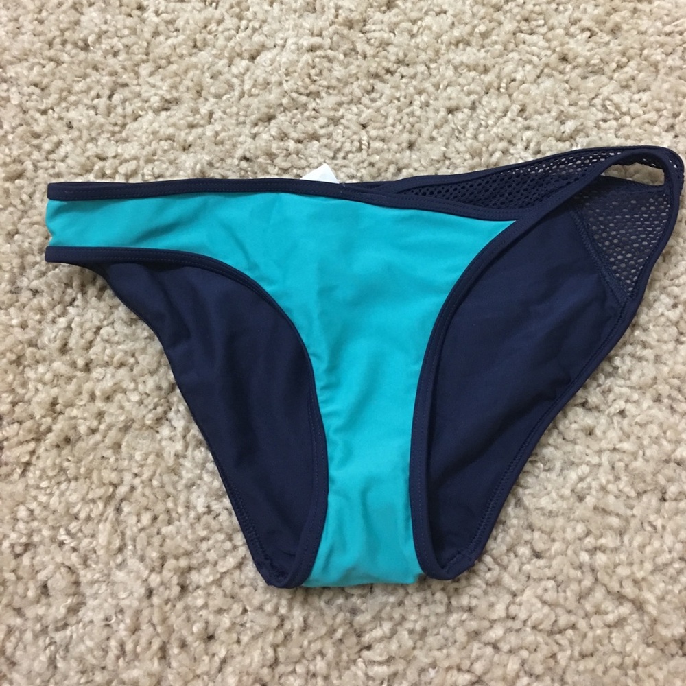 Light and dark blue bikini bottoms