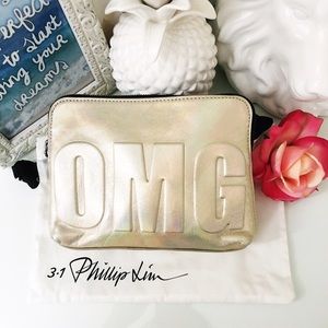 Philip Lim "OMG" Clutch in Warm Silver w/ dustbag
