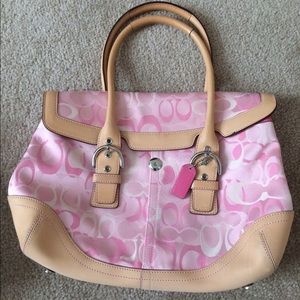 Used Pink Coach handbag