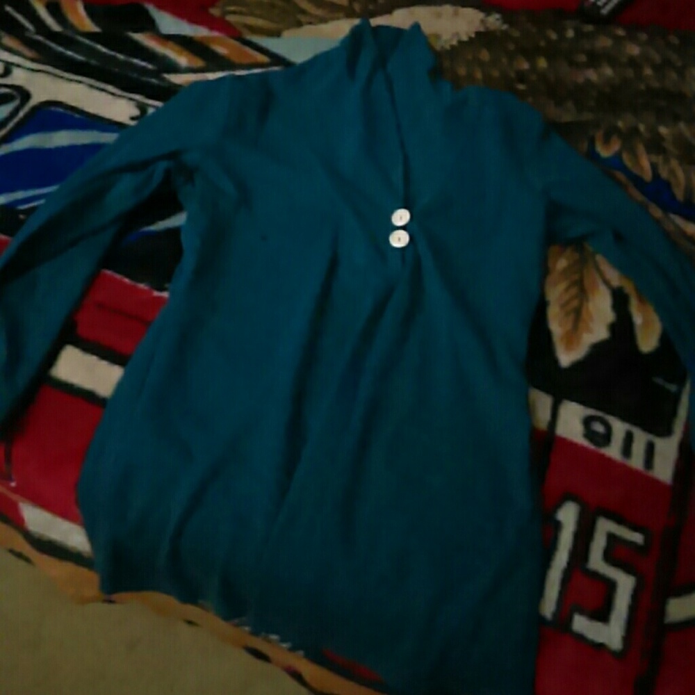 Teal long sleeve shirt
