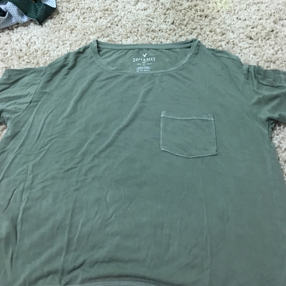 Army green shirt