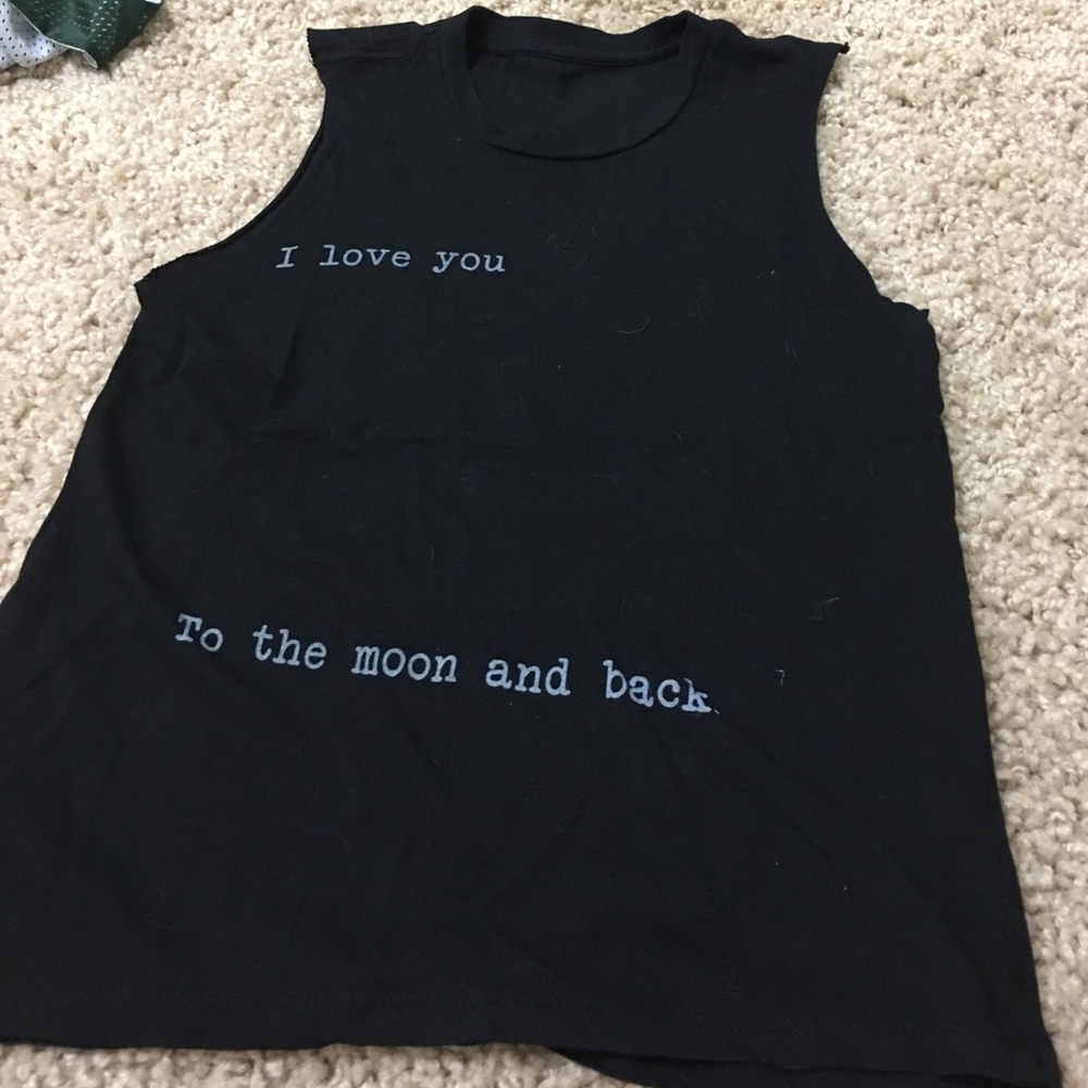 "I love you to the moon and back" muscle tee