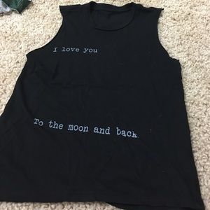 "I love you to the moon and back" muscle tee